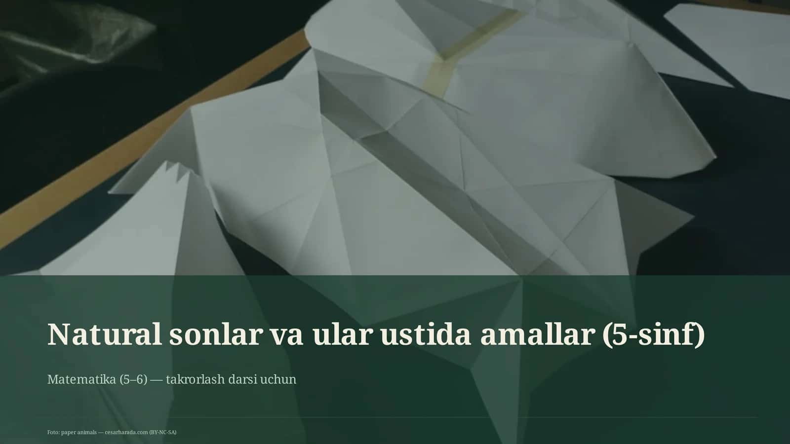 Natural sonlar va ular ustida amallar (5-sinf)