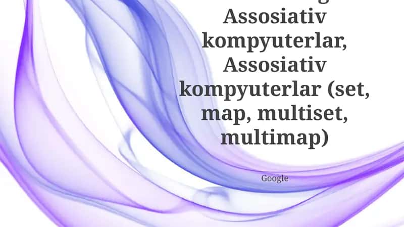 Assotsiativ Kompyuterlar: Umumiy Ma'lumot