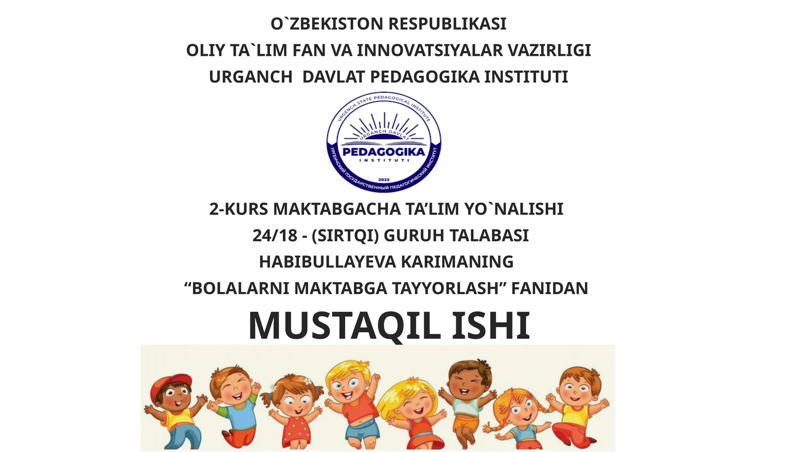 Bolalarni maktabga tayyorlashda aqliy tayyorganlik