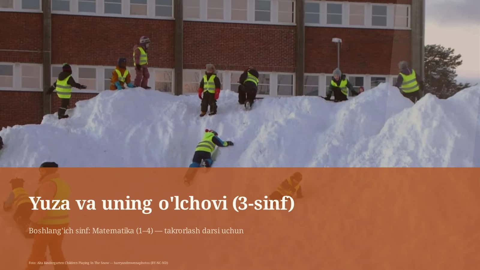 Yuza va uning o'lchovi (3-sinf)