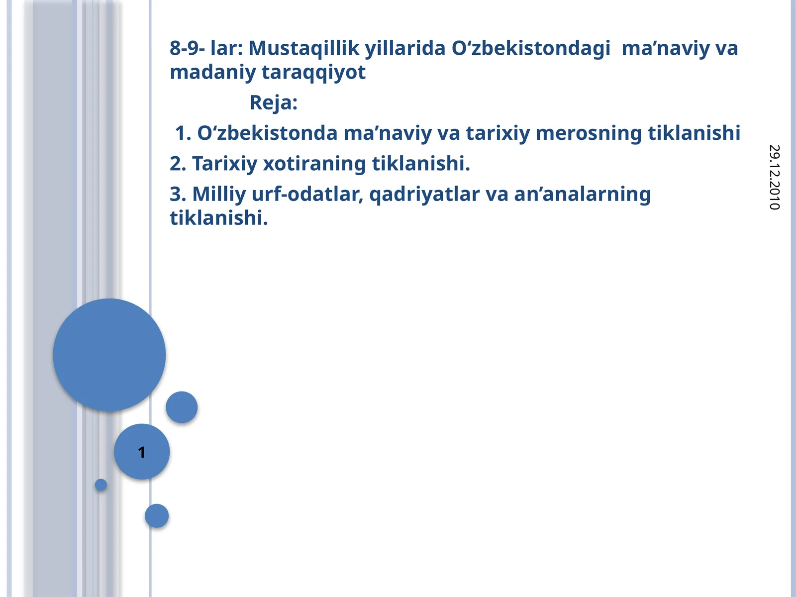 Ma’naviy va madaniy taraqqiyot