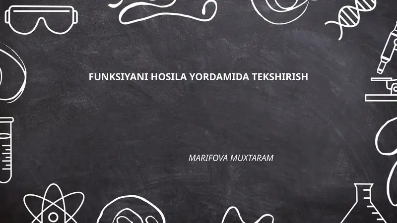 Funksiyaning Hosilasi