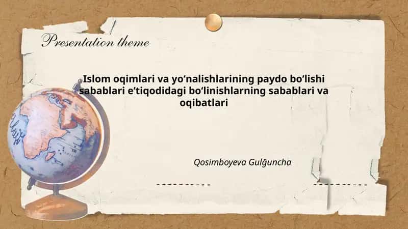 Islom oqimlari va yoʻnalishlarining paydo boʻlishi sabablari eʼtiqodidagi boʻlinishlarning sabablari va oqibatlari