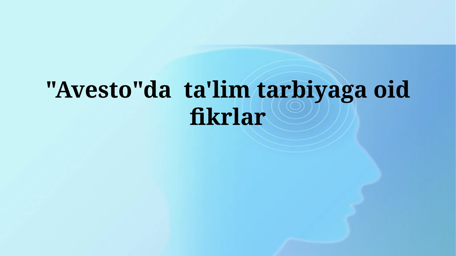 Avesto Ta'limi