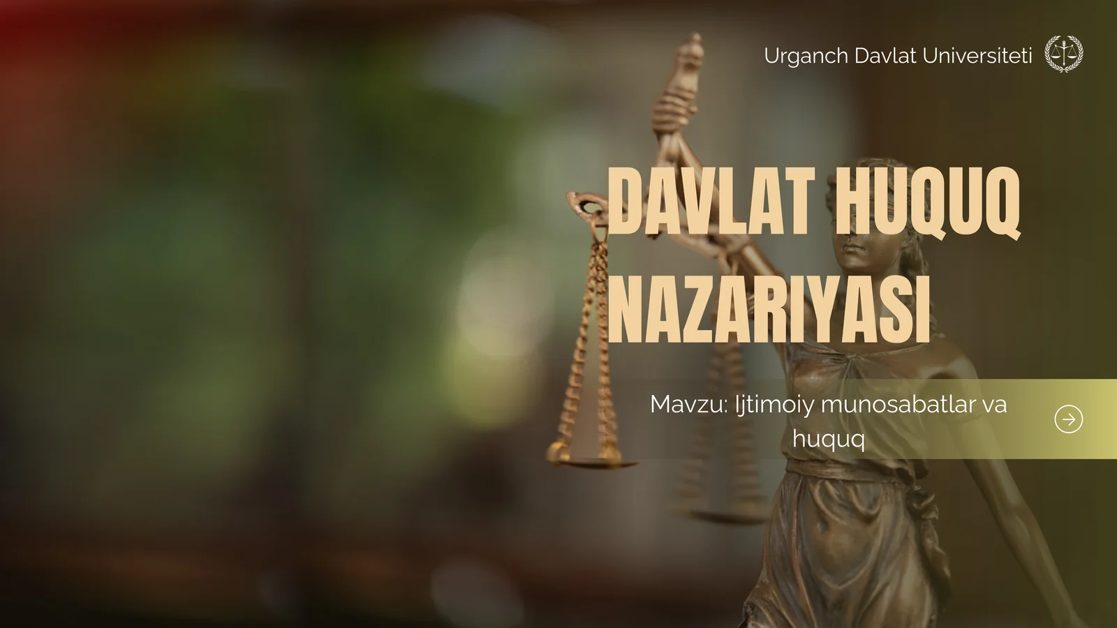 DAVLAT HUQUQ NAZARIYASI
