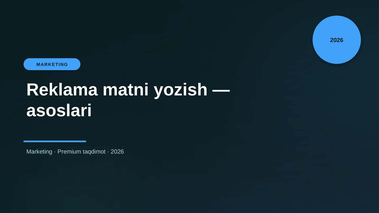 Reklama matni yozish — asoslari
