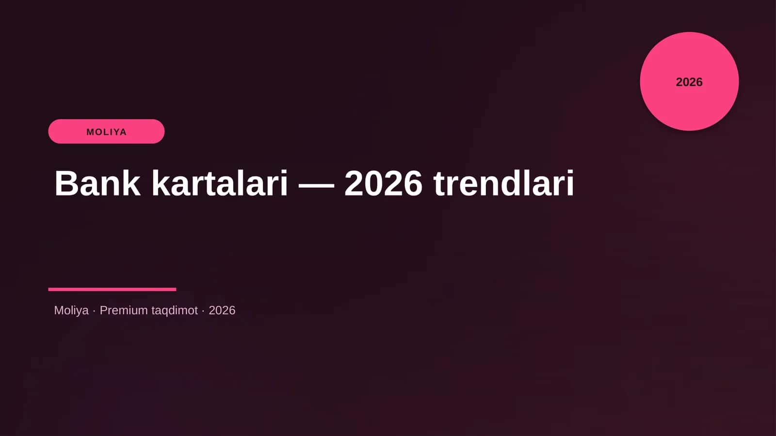 Bank kartalari — 2026 trendlari