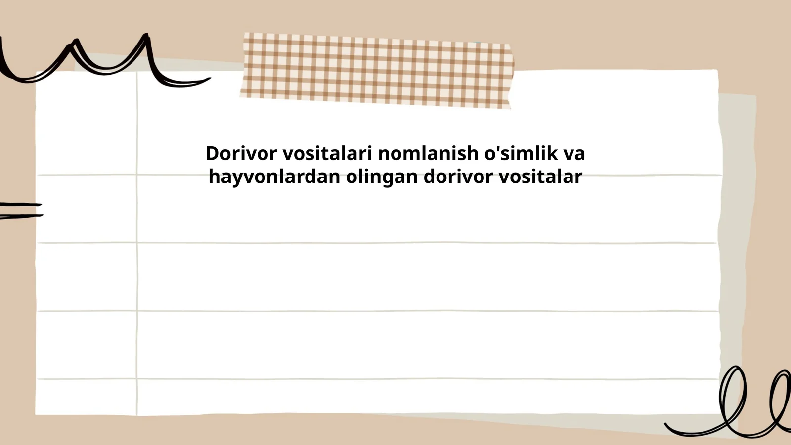 O'simliklardan olinadigan dorivor preparatlar