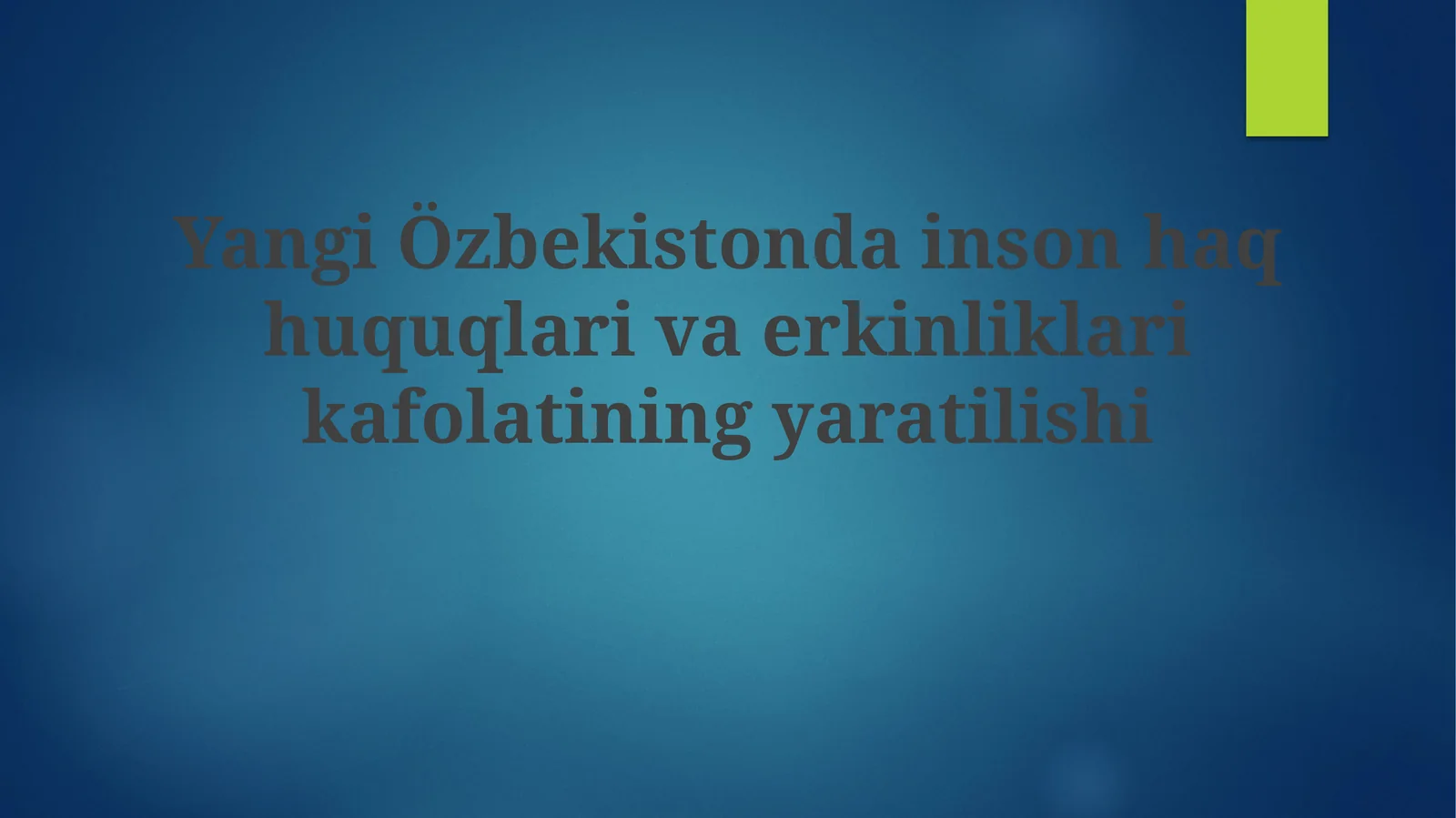 Yangi O'zbekiston Konstitutsiyasi: Inson huquqlari va erkinliklarining kafolatlari