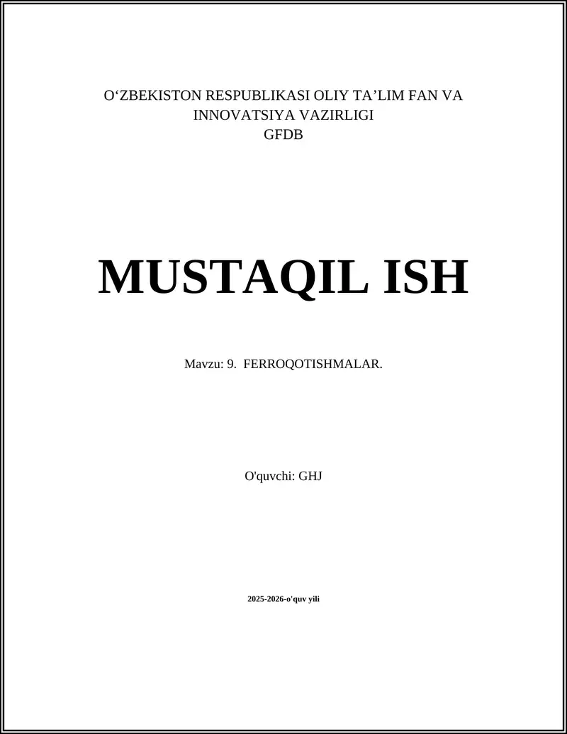 Ferroqotishmalar