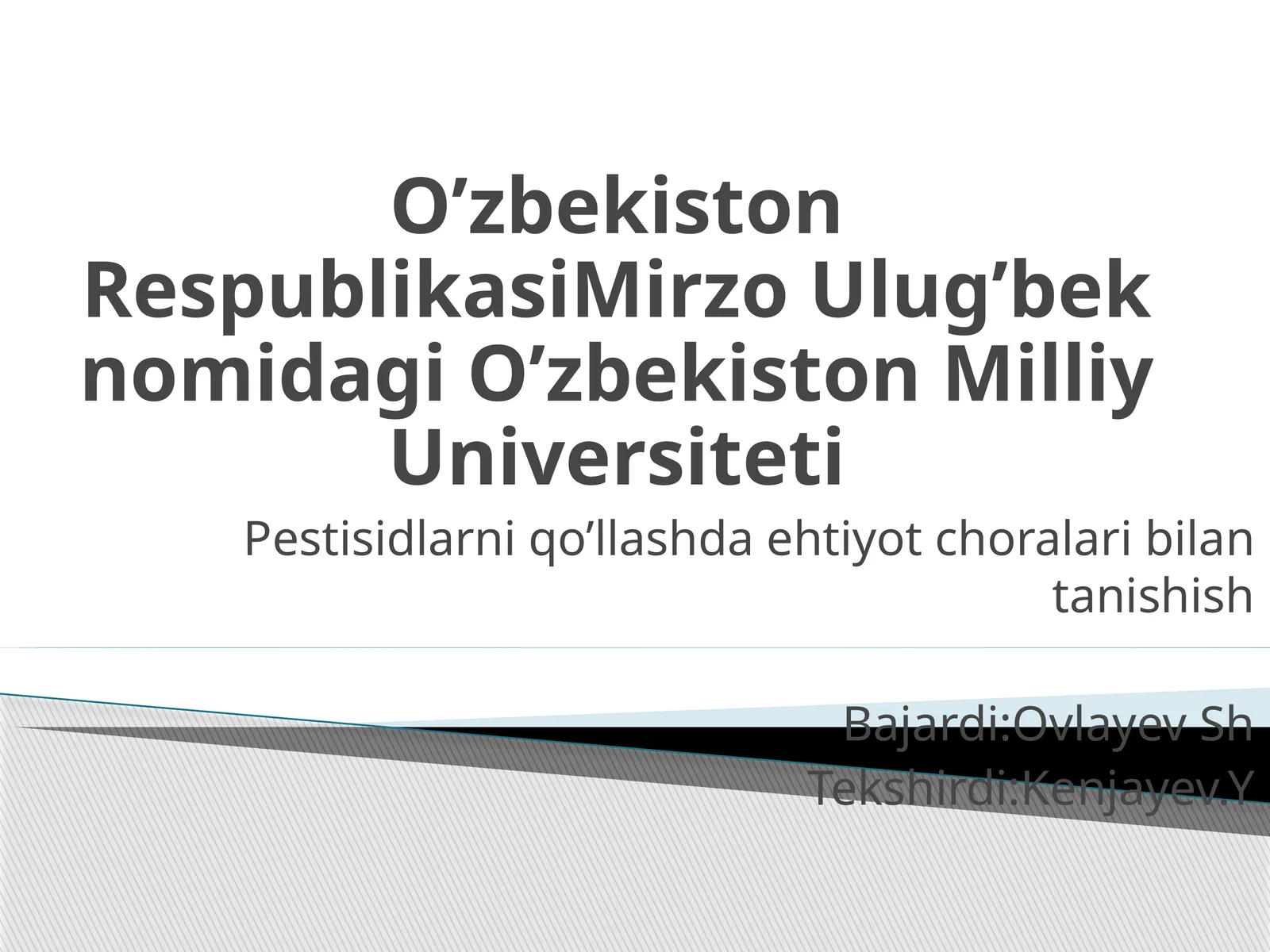 Pestitsidlar - inson tomonidan sun’iy yaratilgan kimyoviy birikmalardir