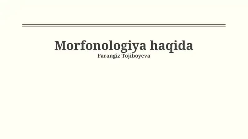 Morfonologiya