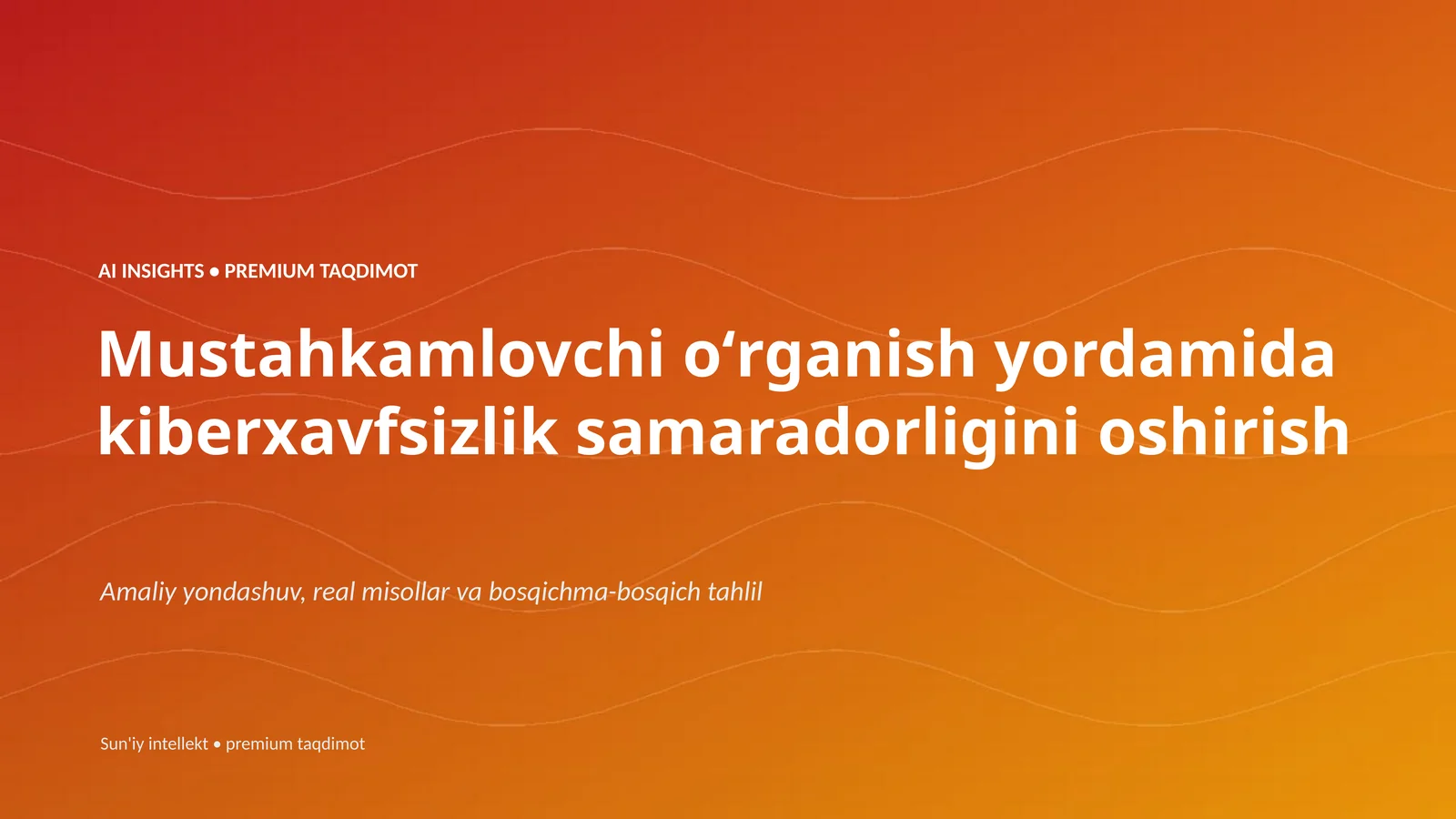 AI INSIGHTS • PREMIUM TAQDIMOT