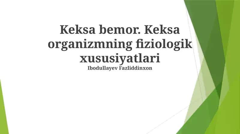 Keksa bemor