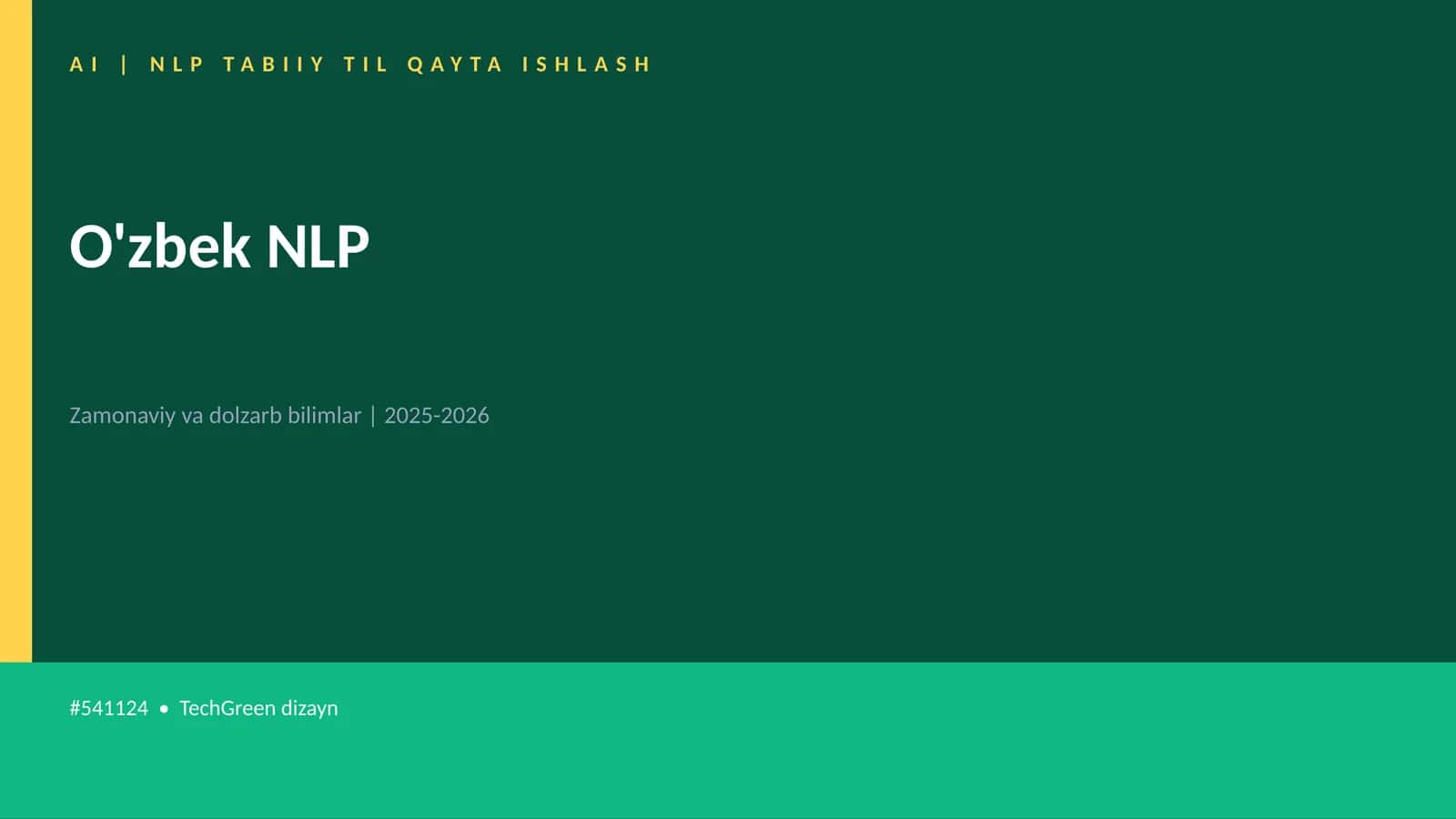 O'zbek NLP