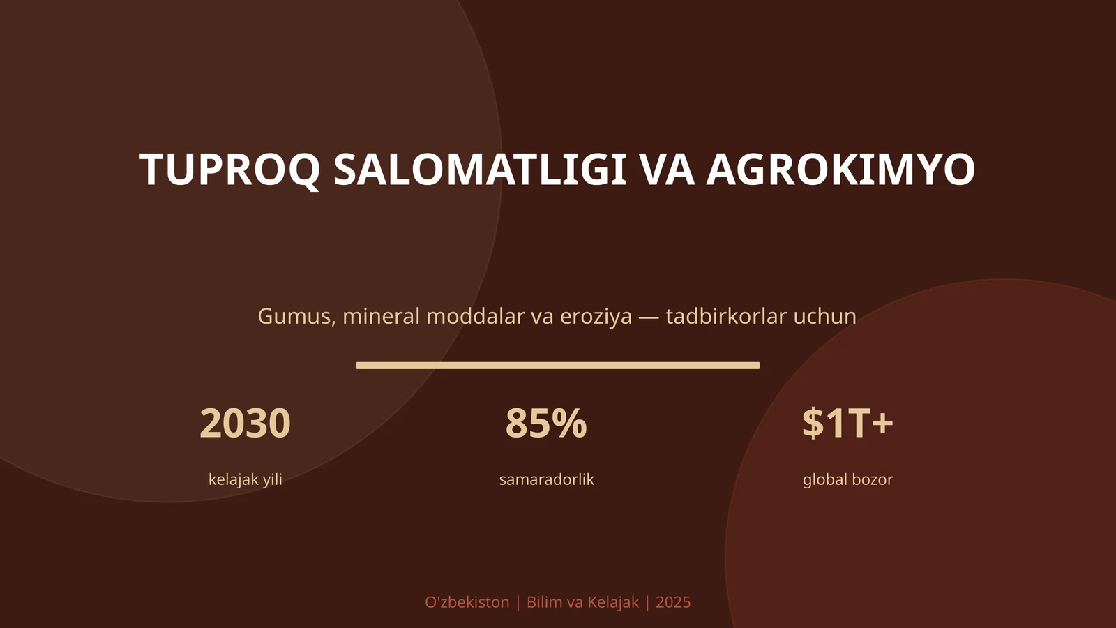 TUPROQ SALOMATLIGI VA AGROKIMYO