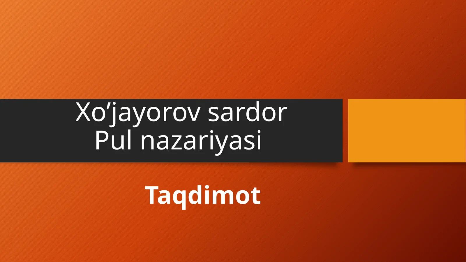 Pul nazariyasi