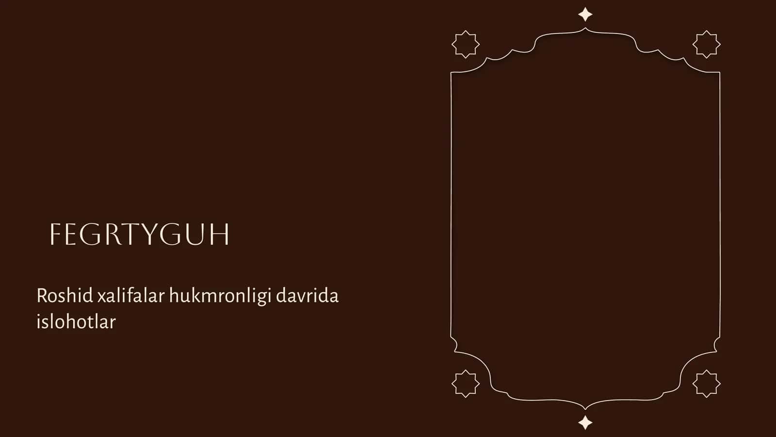 Roshid xalifalar hukmronligi davrida islohotlar