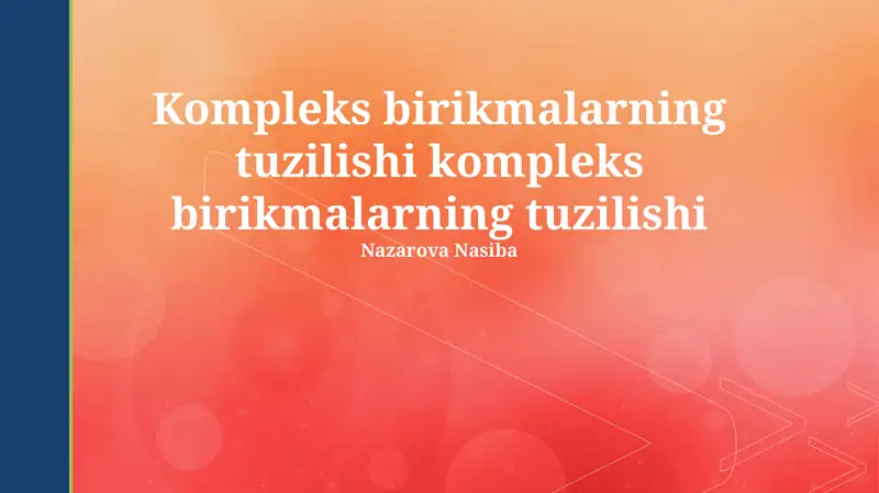 Kompleks birikmalarning tuzilishi kompleks birikmalarning tuzilishi