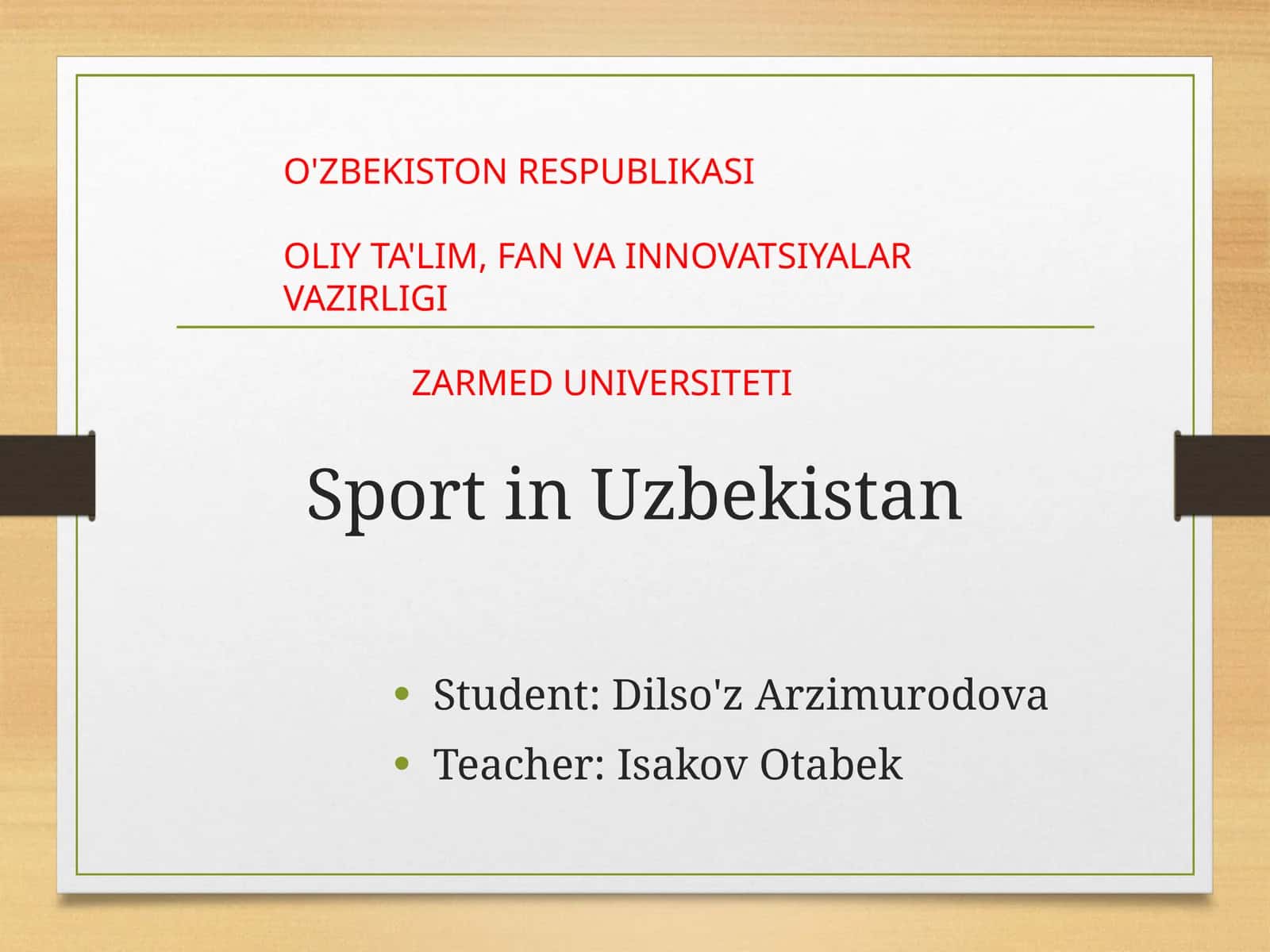 Sport in Uzbekistan