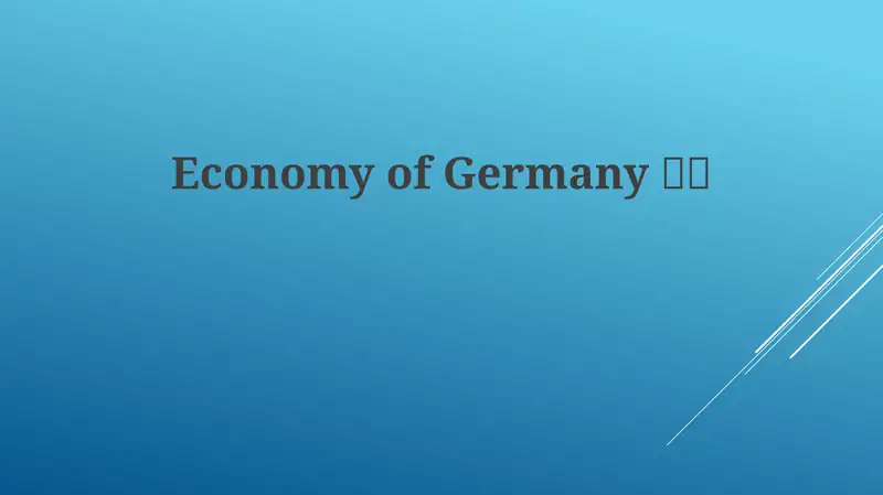 Economy of Germany
