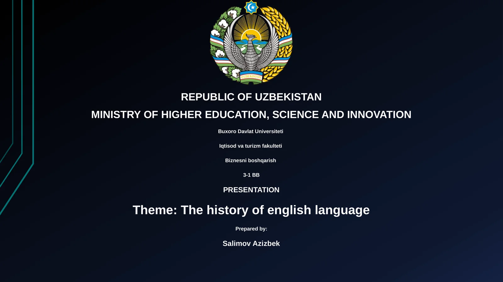 The history of english language