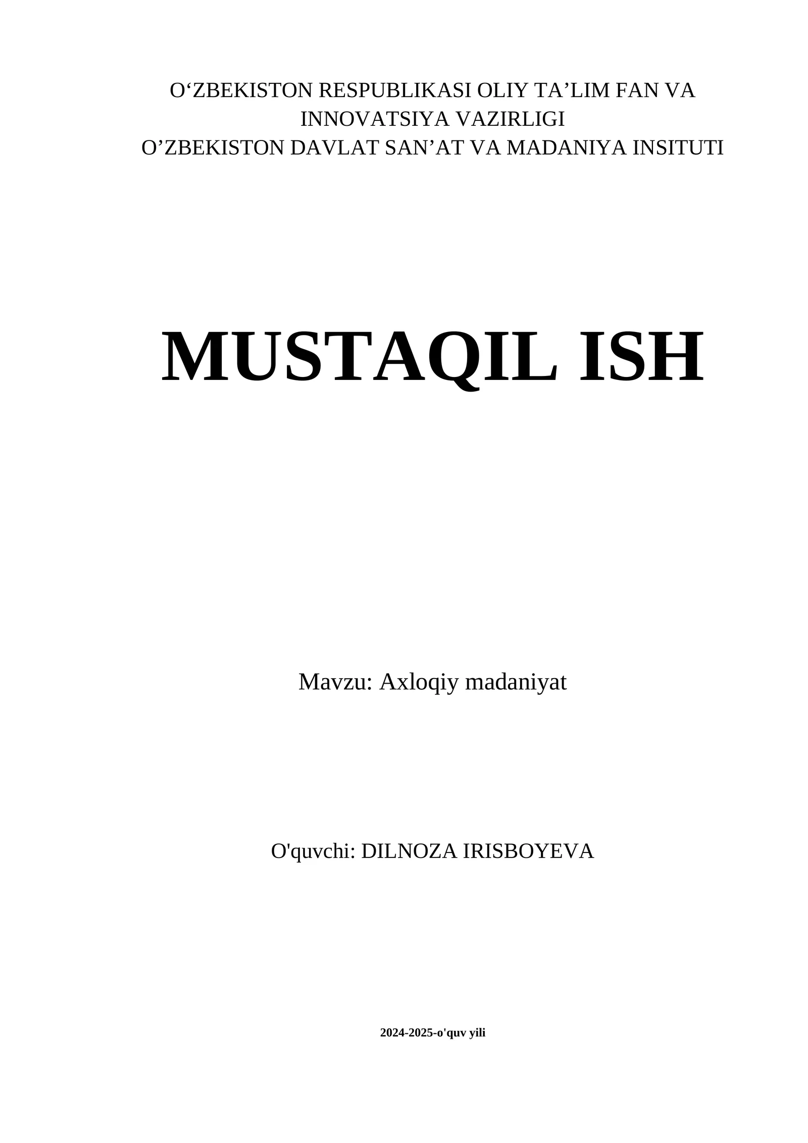Axloqiy madaniyat