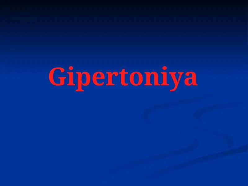 Gipertoniya