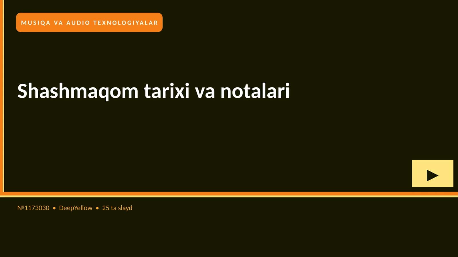Shashmaqom tarixi va notalari