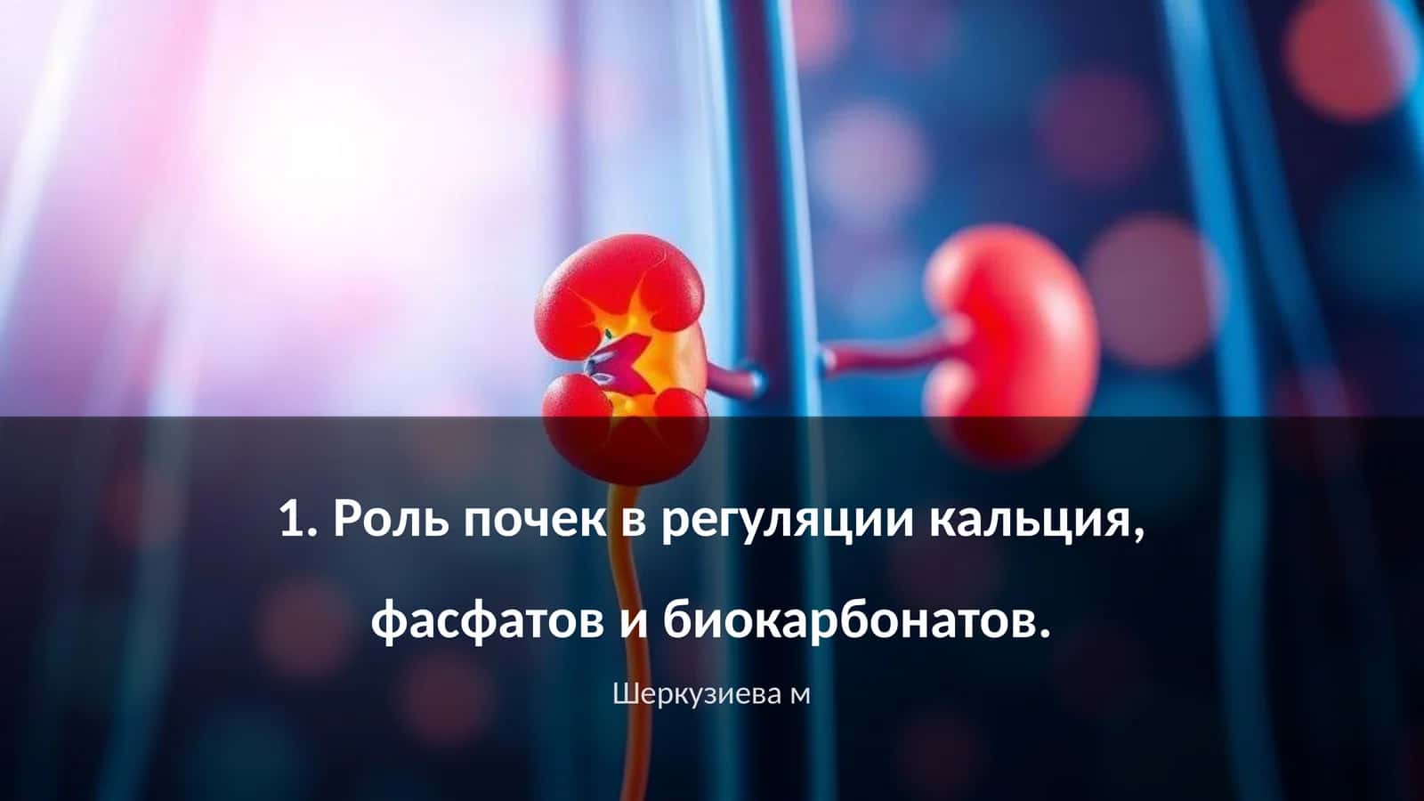 Роль почек в регуляции кальция, фасфатов и биокарбонатов
