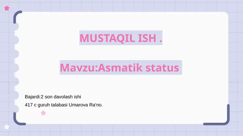Asmatikstatus