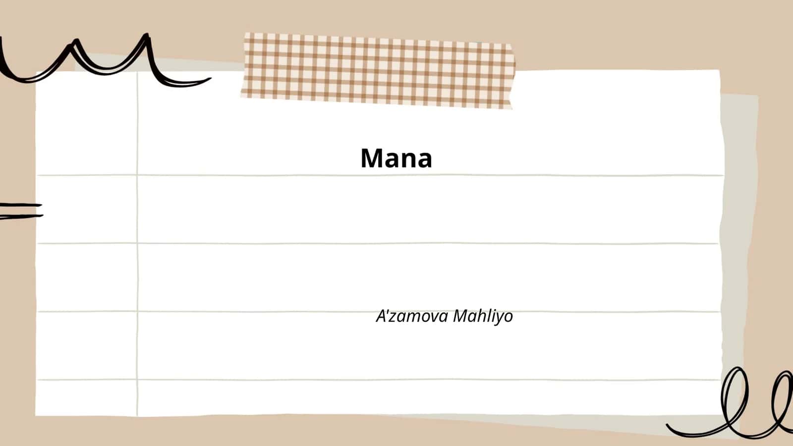 Mana A'zamova Mahliyo