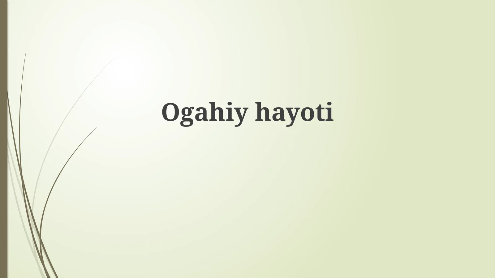 Ogahiyning hayoti va ijodi