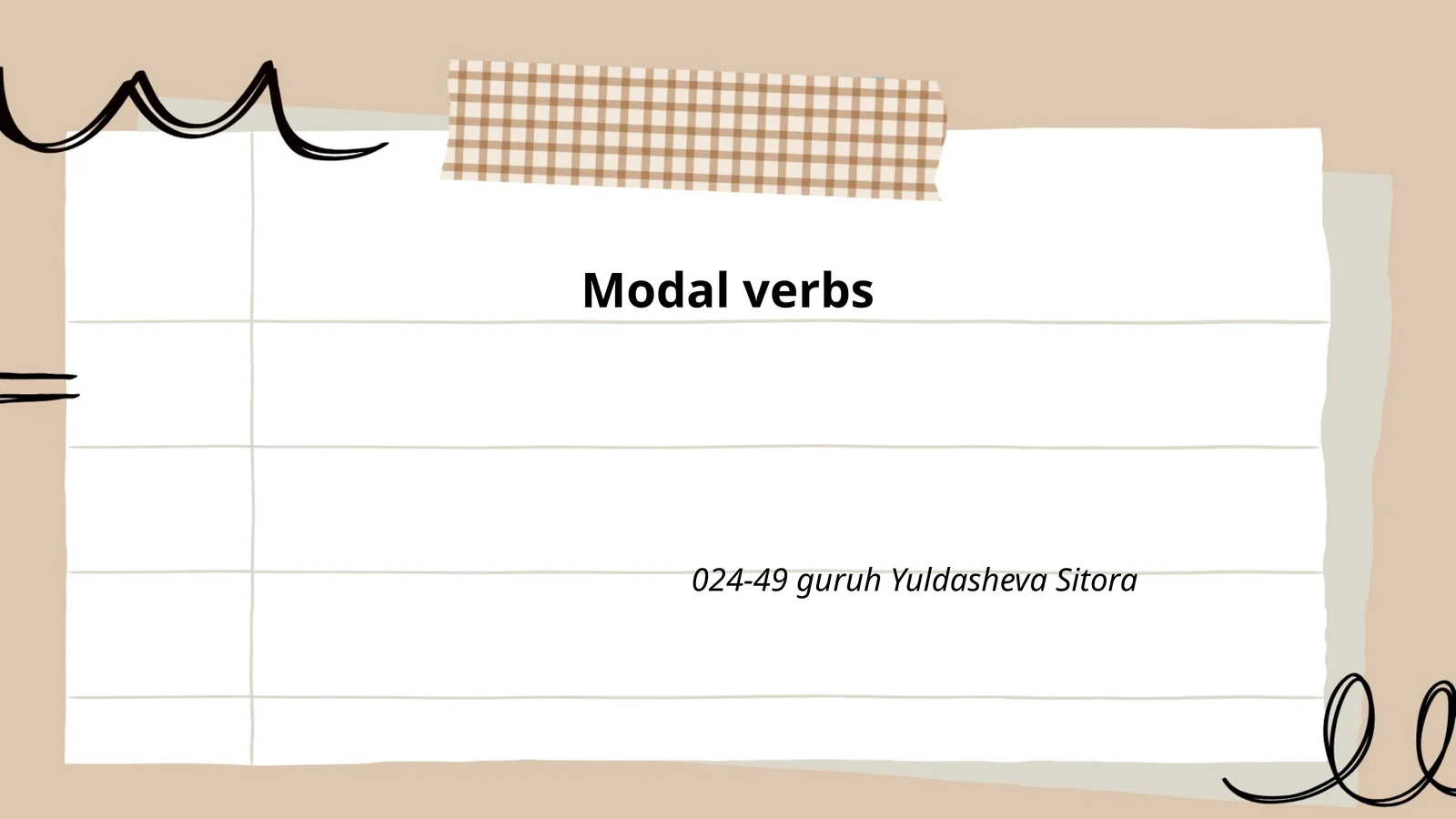 Modal verbs