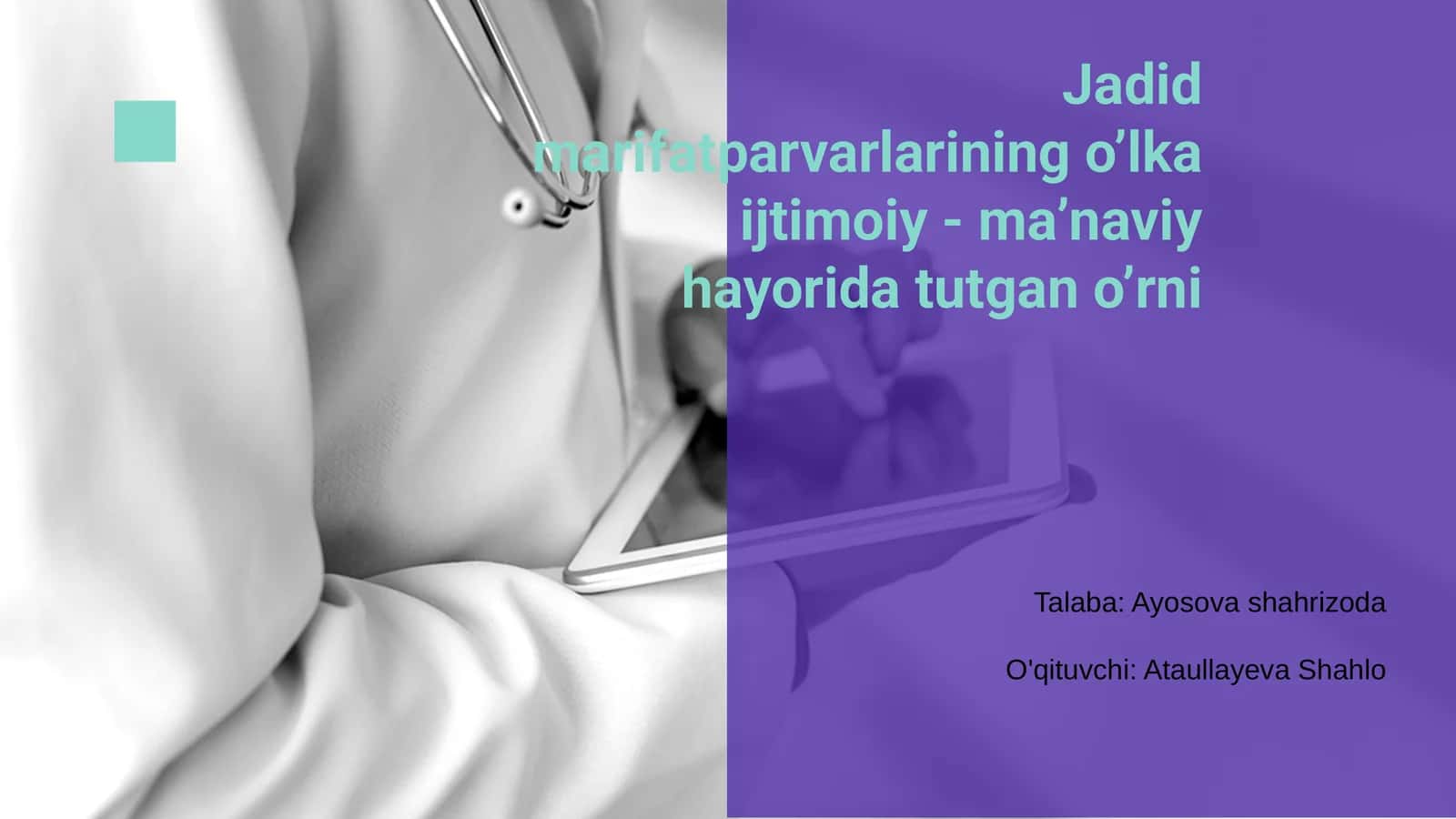 Jadid marifatparvarlarining o'lka ijtimoiy - ma'naviy hayorida tutgan o'rni