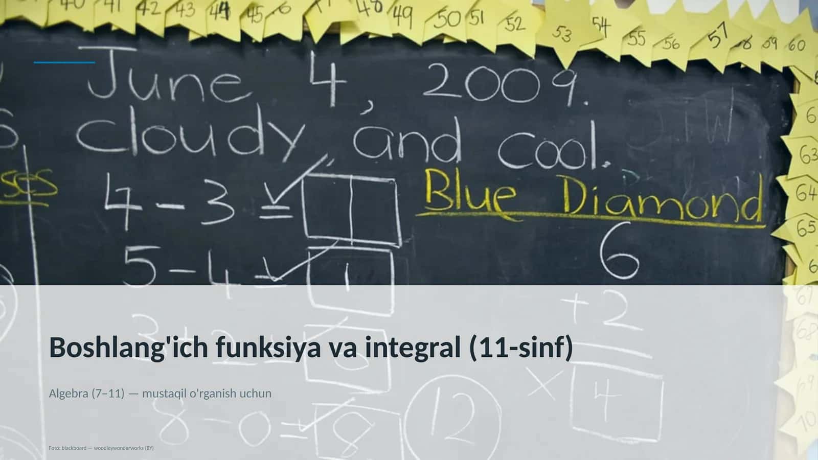 Boshlang'ich funksiya va integral (11-sinf)