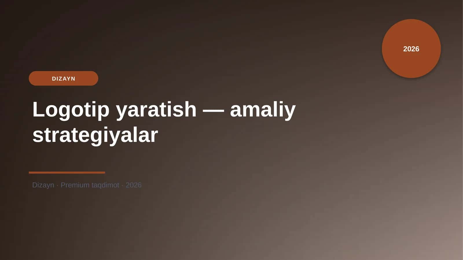 Logotip yaratish — amaliy strategiyalar