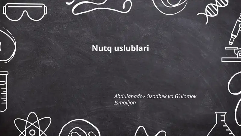 Nutq uslublari