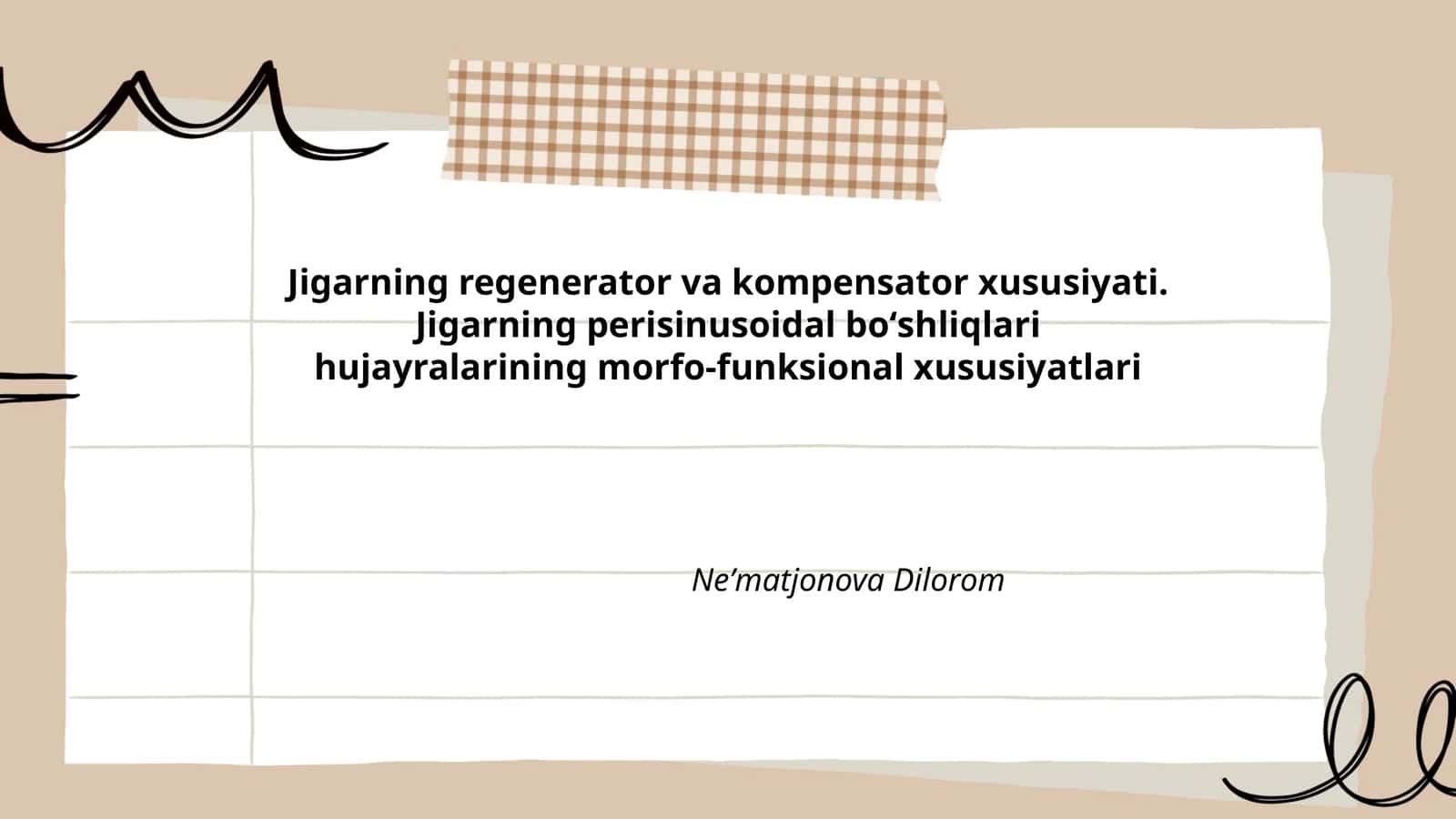 Jigarning regenerator va kompensator xususiyati