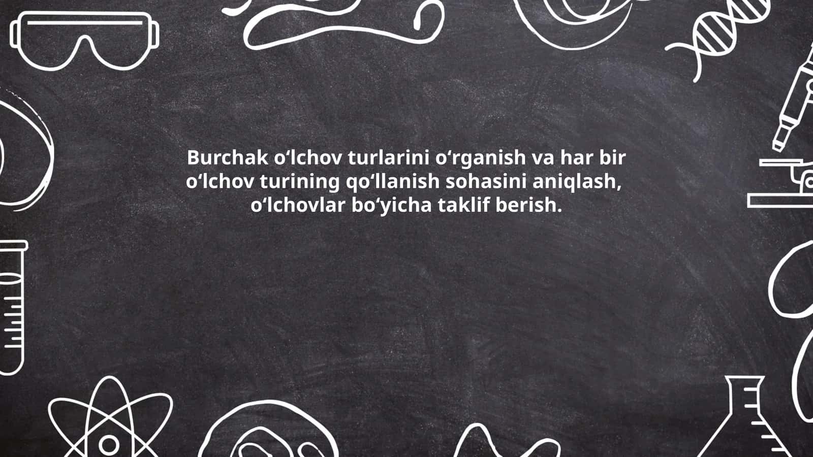 Burchak oʻlchov turlari