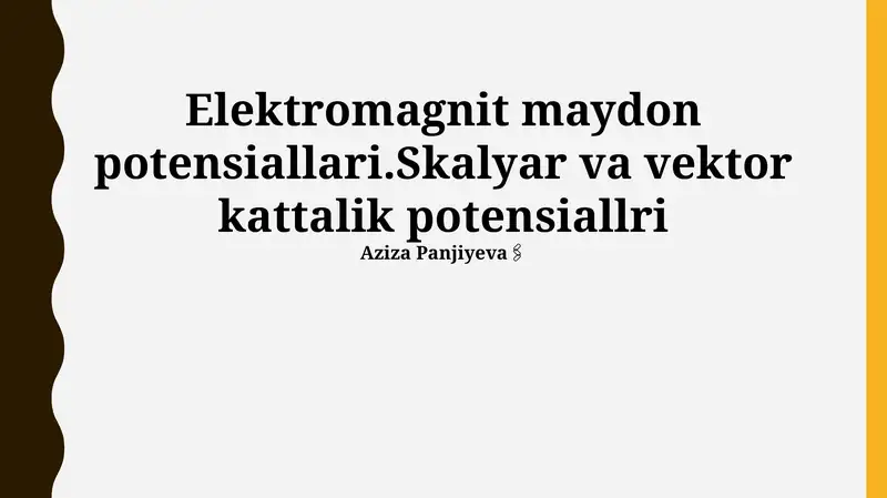 Elektromagnit maydon potentsiallari