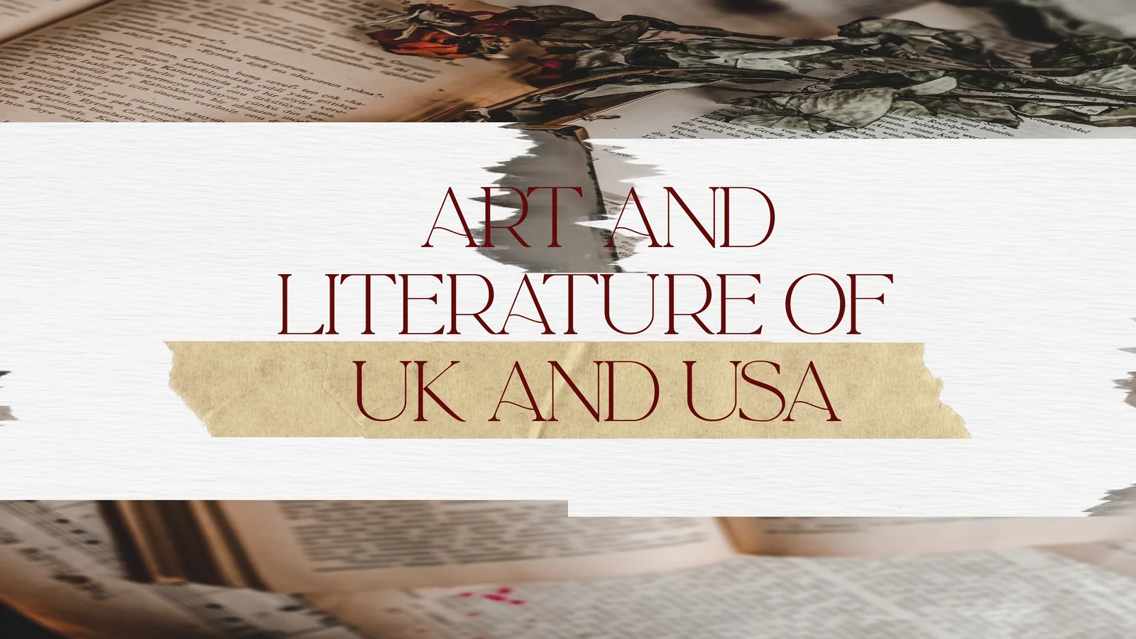 ART AND LITERATURE OF UK AND USA PLAN