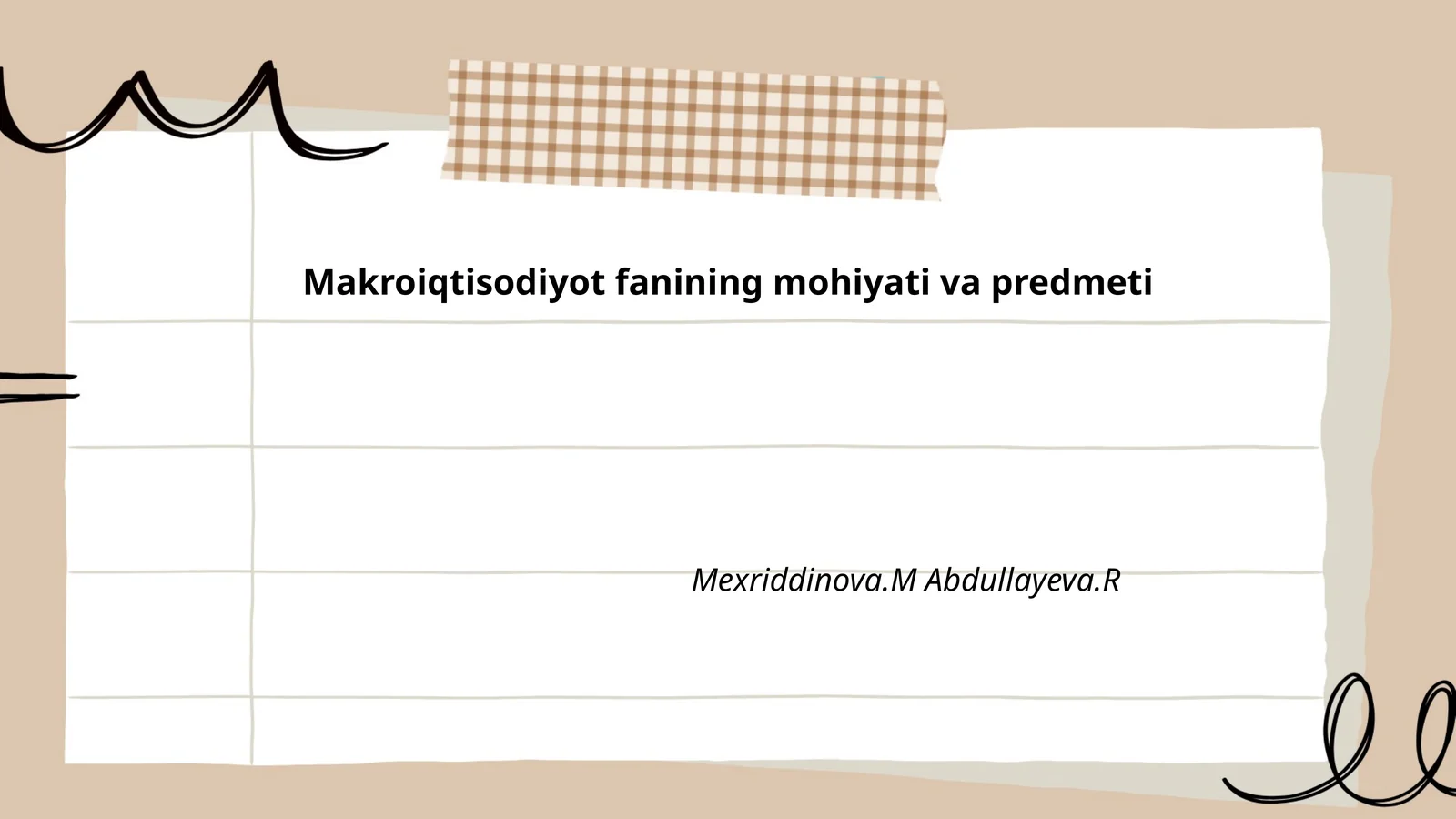 Makroiqtisodiyot fanining mohiyati va predmeti
