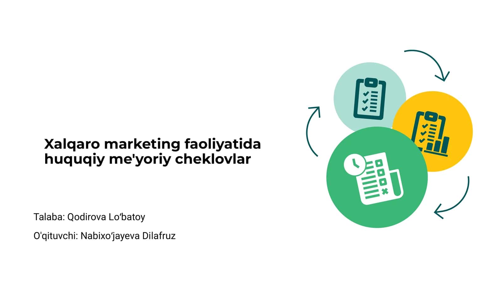 Xalqaro marketing faoliyatida huquqiy me'yoriy cheklovlar