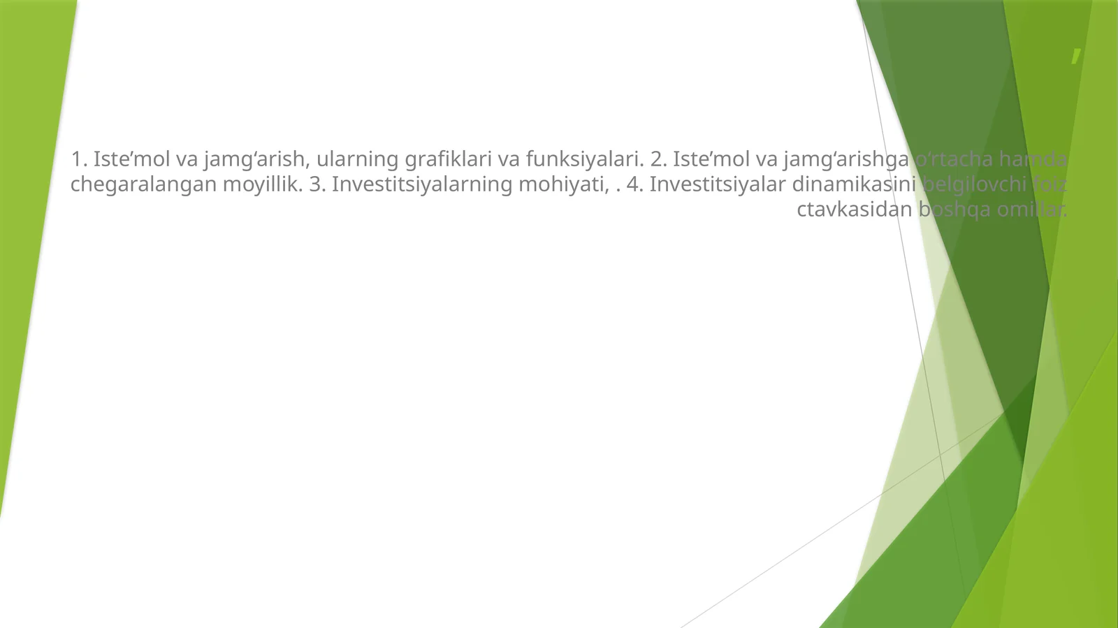 Investitsiyalar Dinamikasi