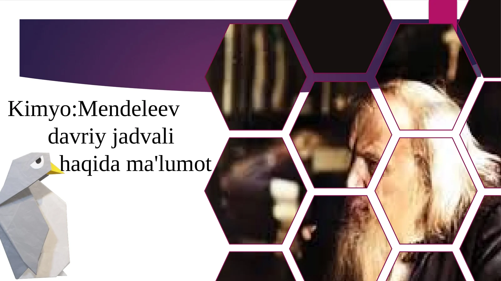 Kimyo:Mendeleev davriy jadvali haqida ma'lumot