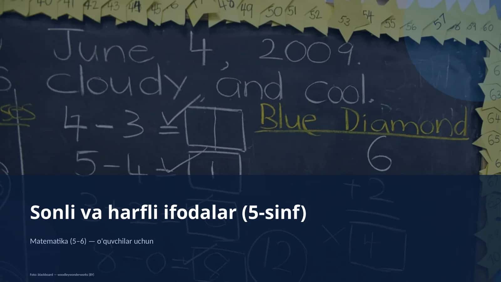 Sonli va harfli ifodalar (5-sinf)