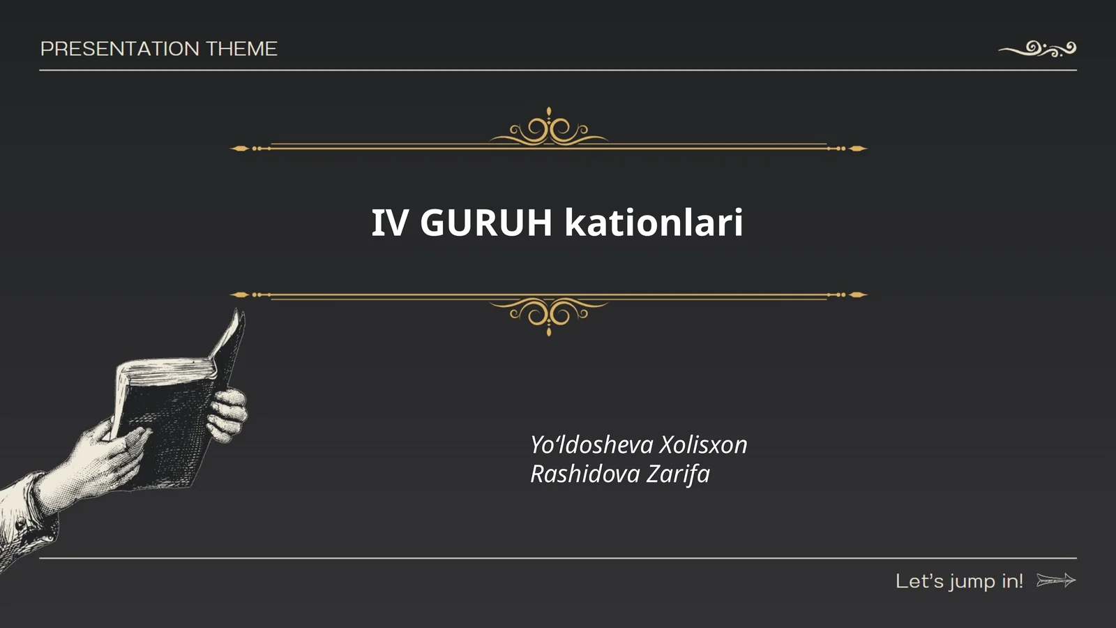 IV GURUH kationlari