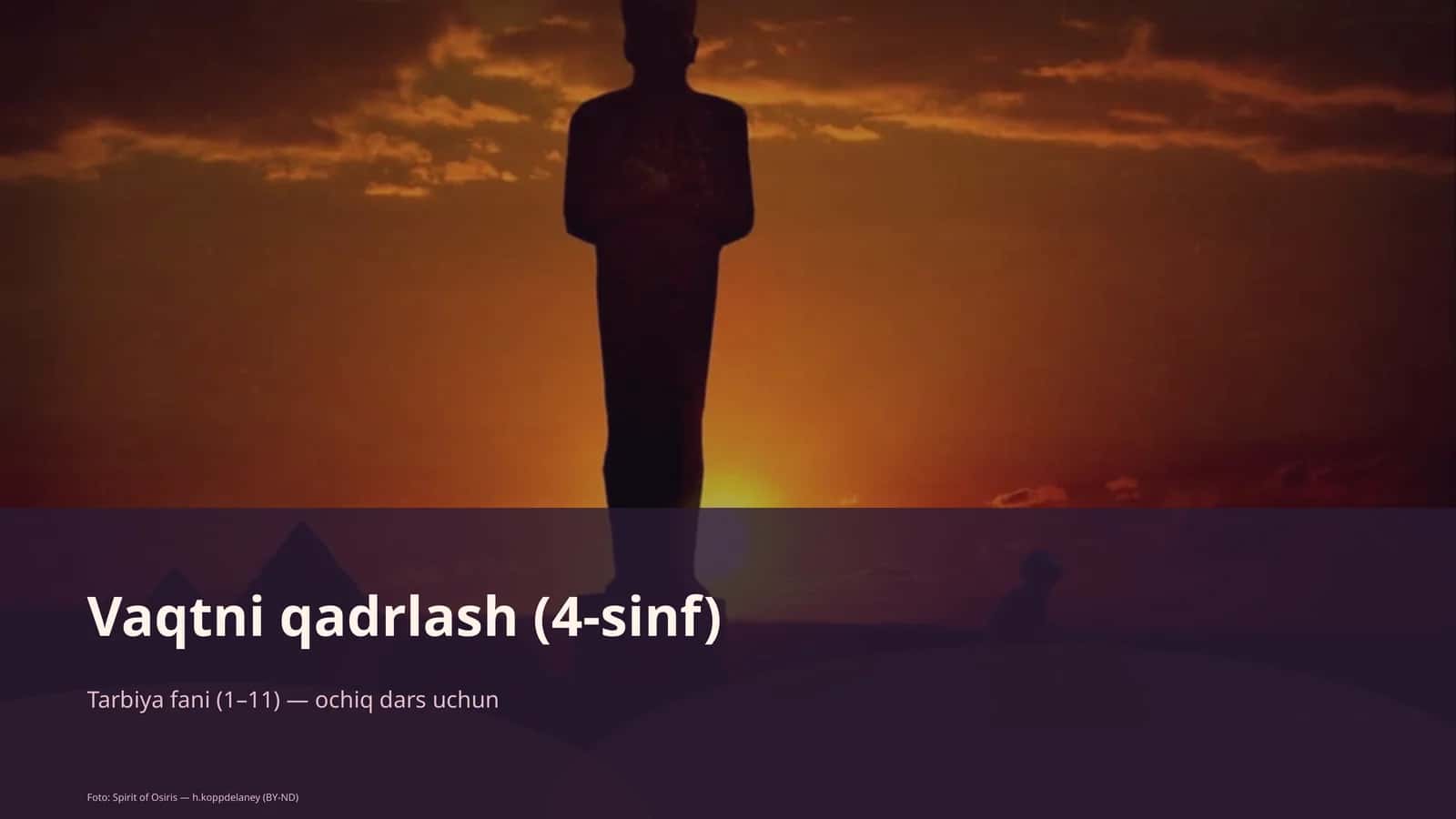 Vaqtni qadrlash (4-sinf)