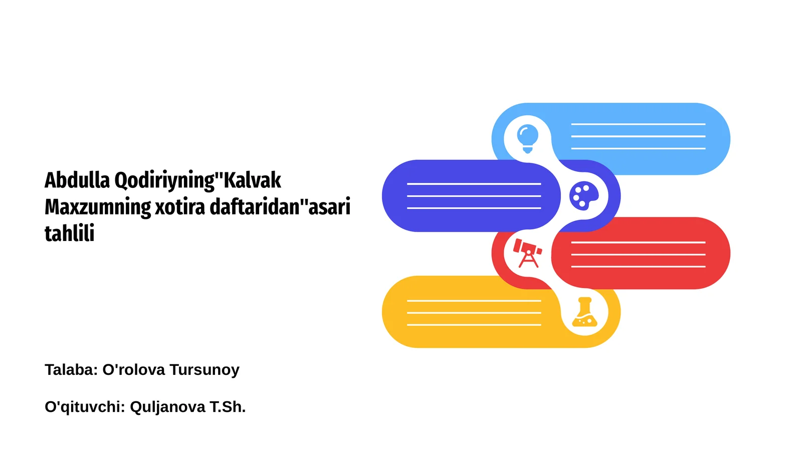 Kalvak Maxzumning xotira daftaridan asari tahlili